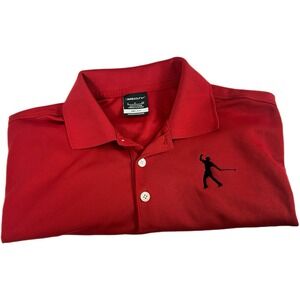 Nike‎ Golf Barstool Sports Tiger Woods Mens Small Red Short Sleeve Polo Shirt